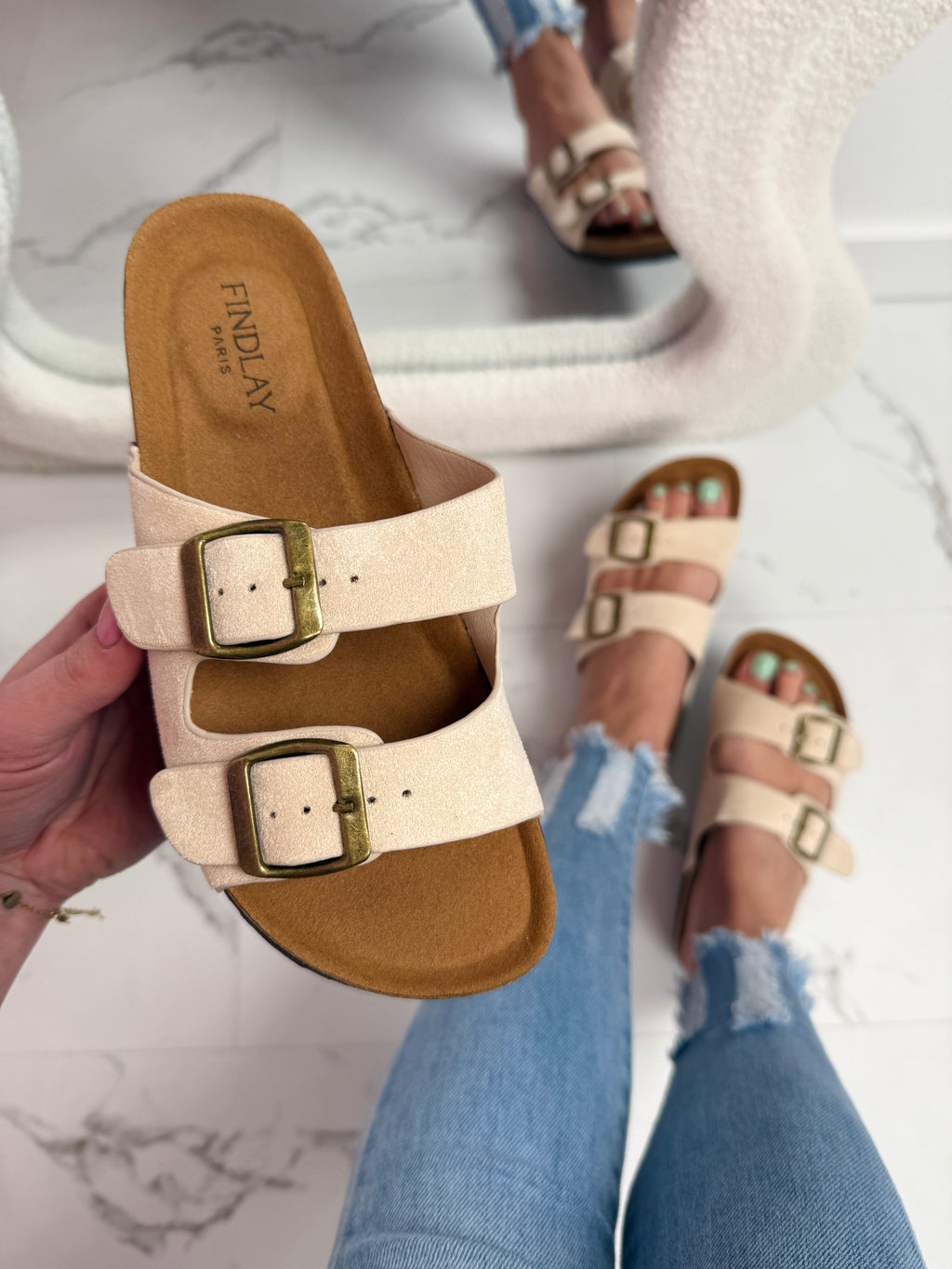 Saar Beige Slipper