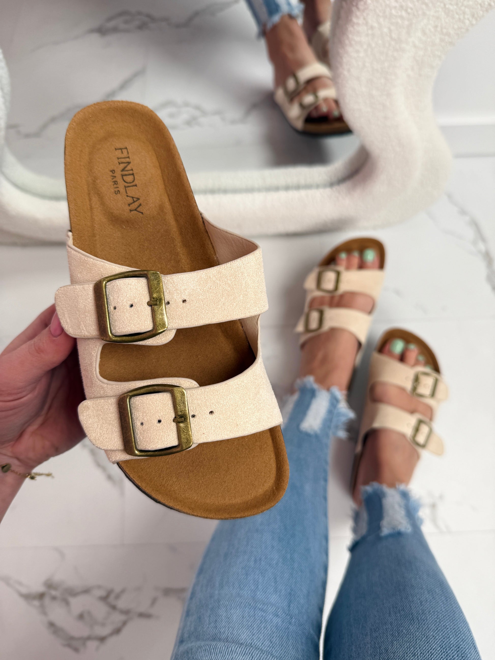 Saar Beige Slipper