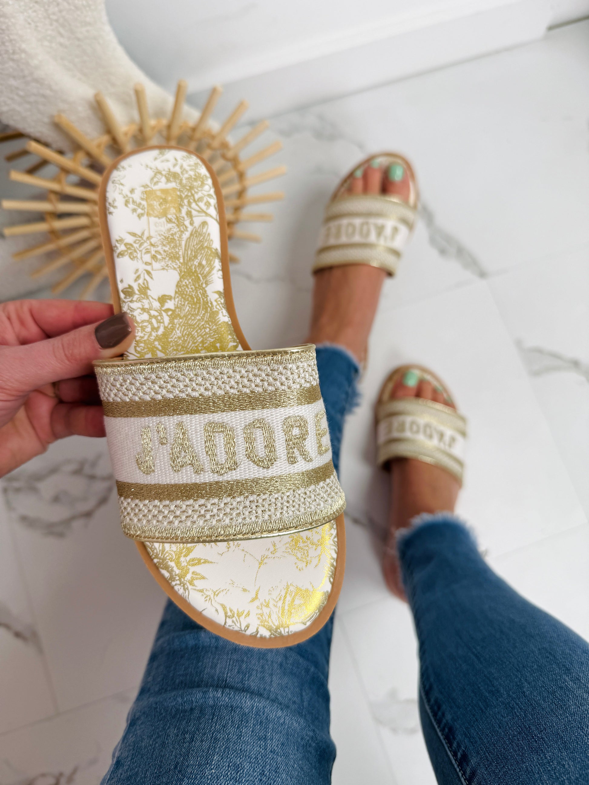 J'Adore Gold Slides
