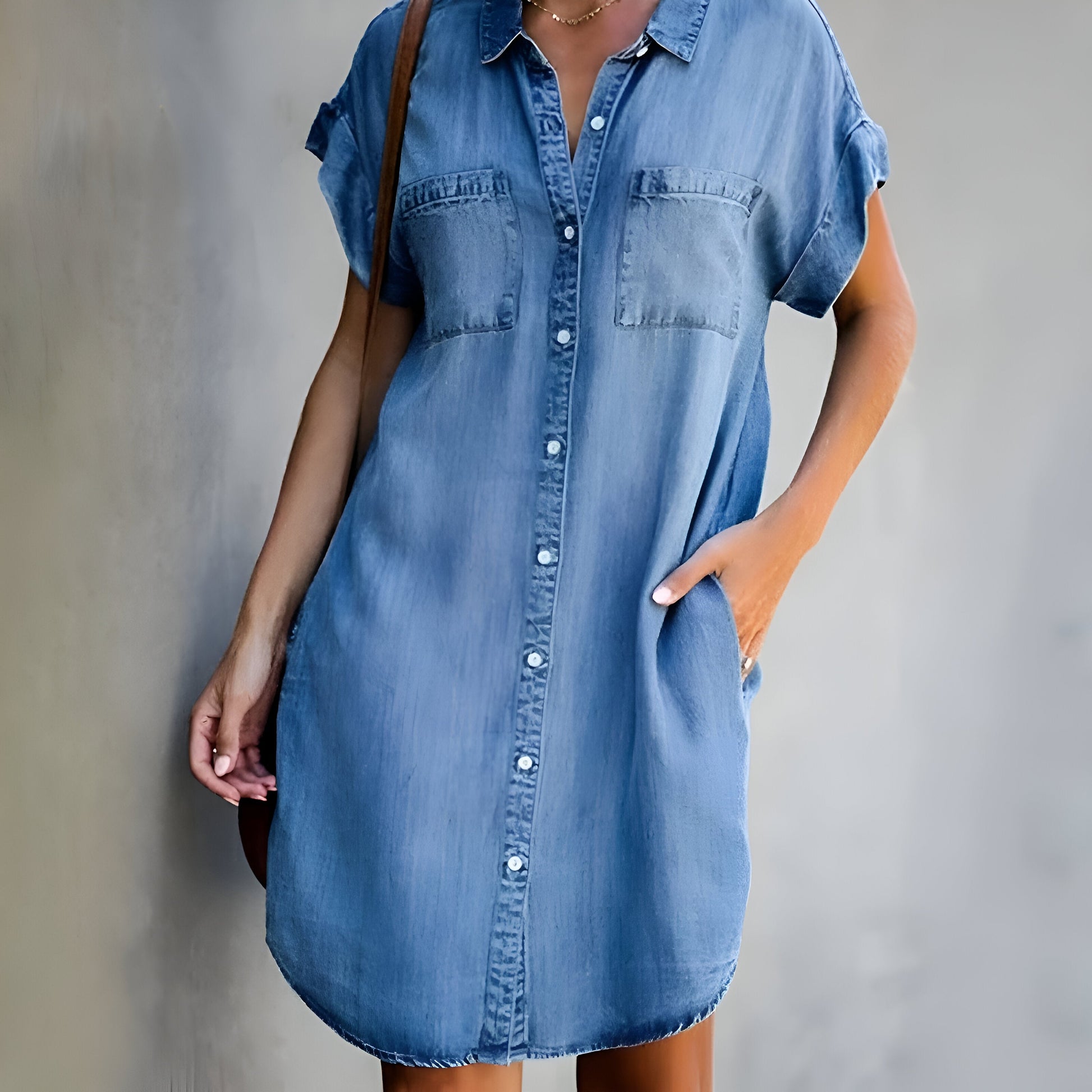 Diane™ | Casual Overhemdjurk met Knopen