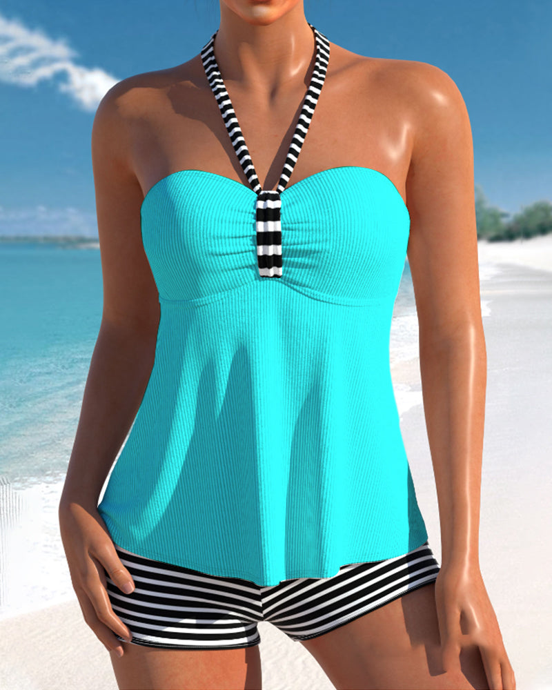 Lulu™ | Tankini met rug en strepen
