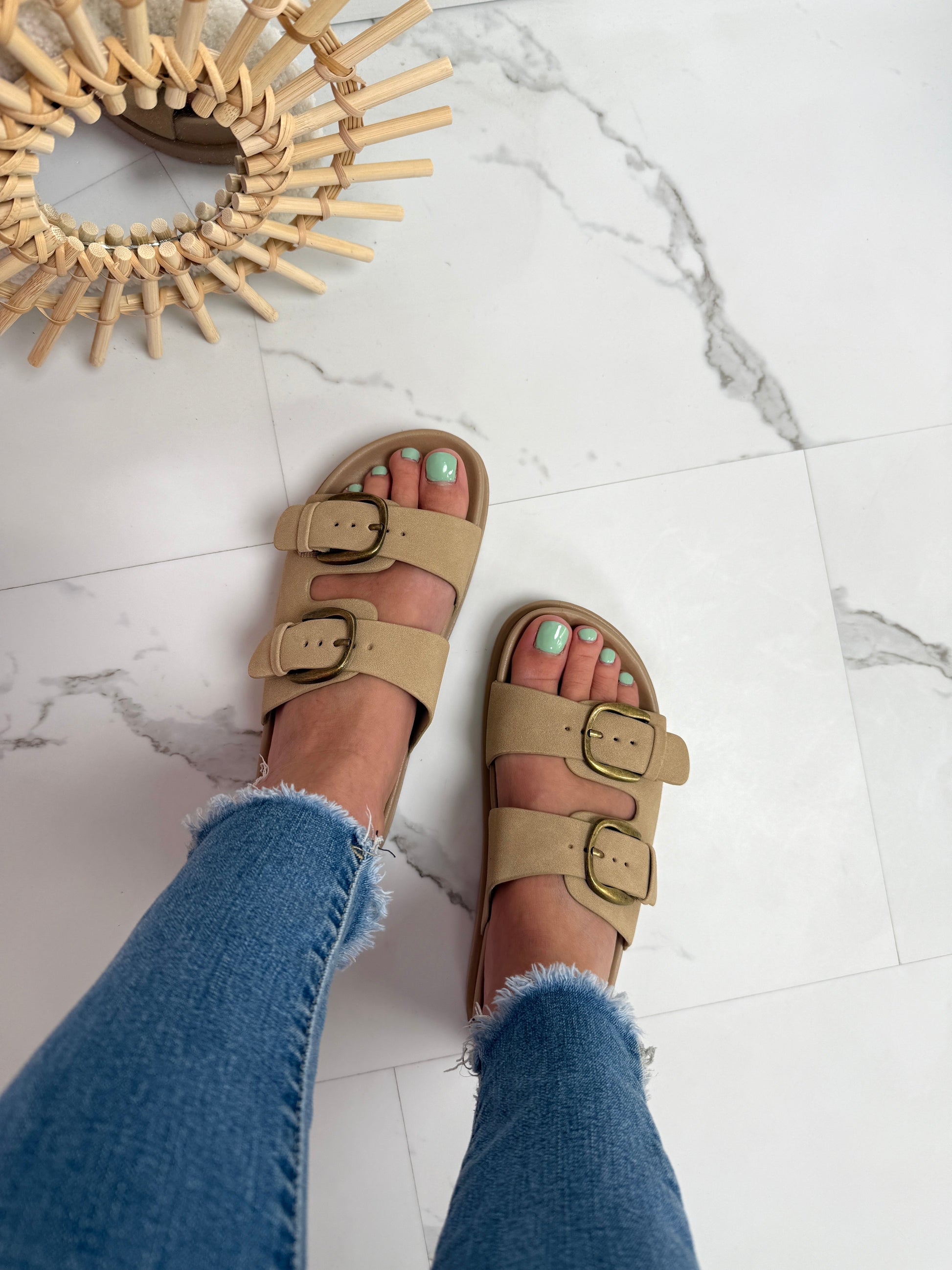 Rikki Beige Slides