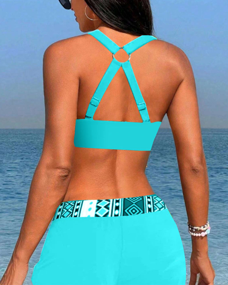 Keyla™ | Hoge taille bikini met geometrische print