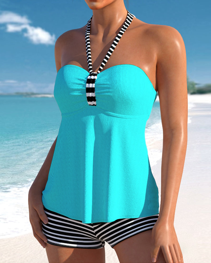 Lulu™ | Tankini met rug en strepen