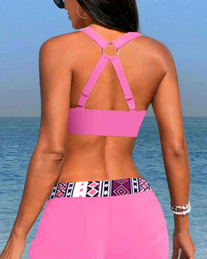 Keyla™ | Hoge taille bikini met geometrische print