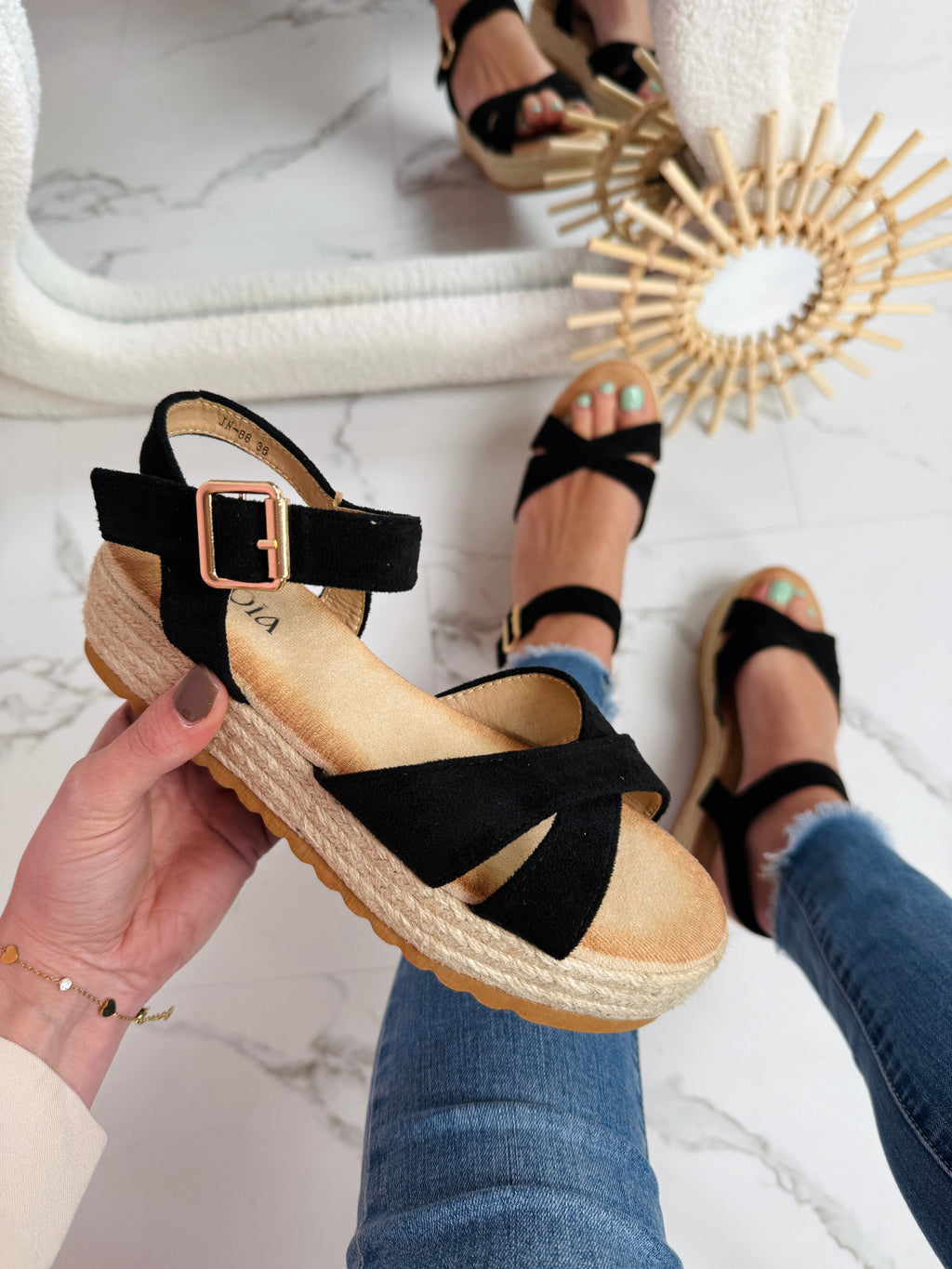 Dionne Black Sandaal