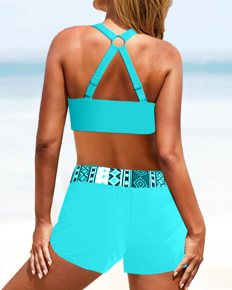 Keyla™ | Hoge taille bikini met geometrische print