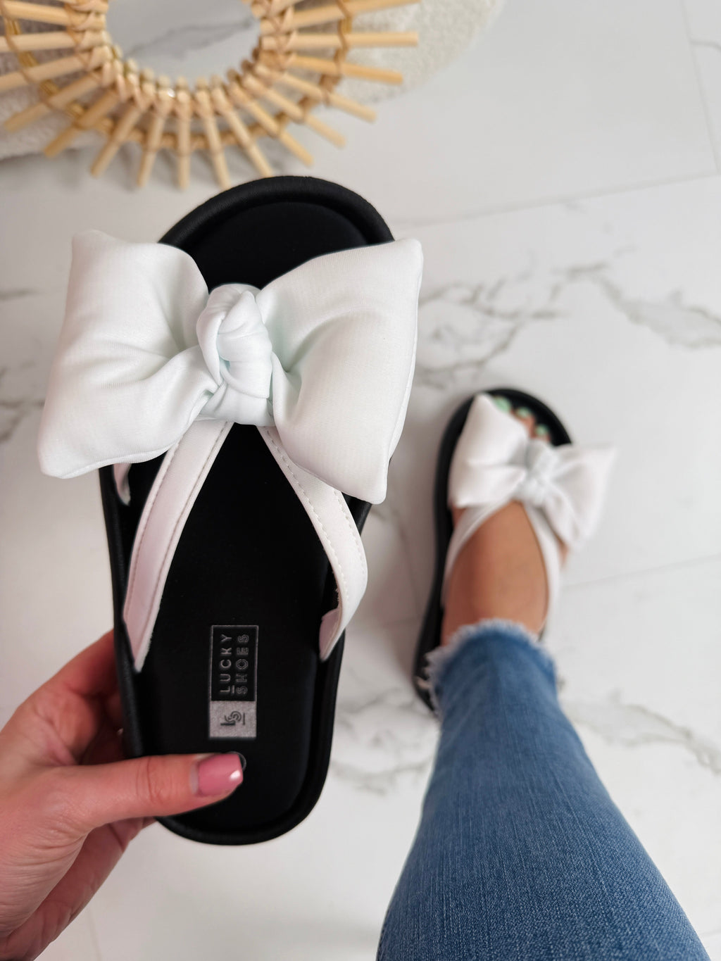 Kathleen White Slipper