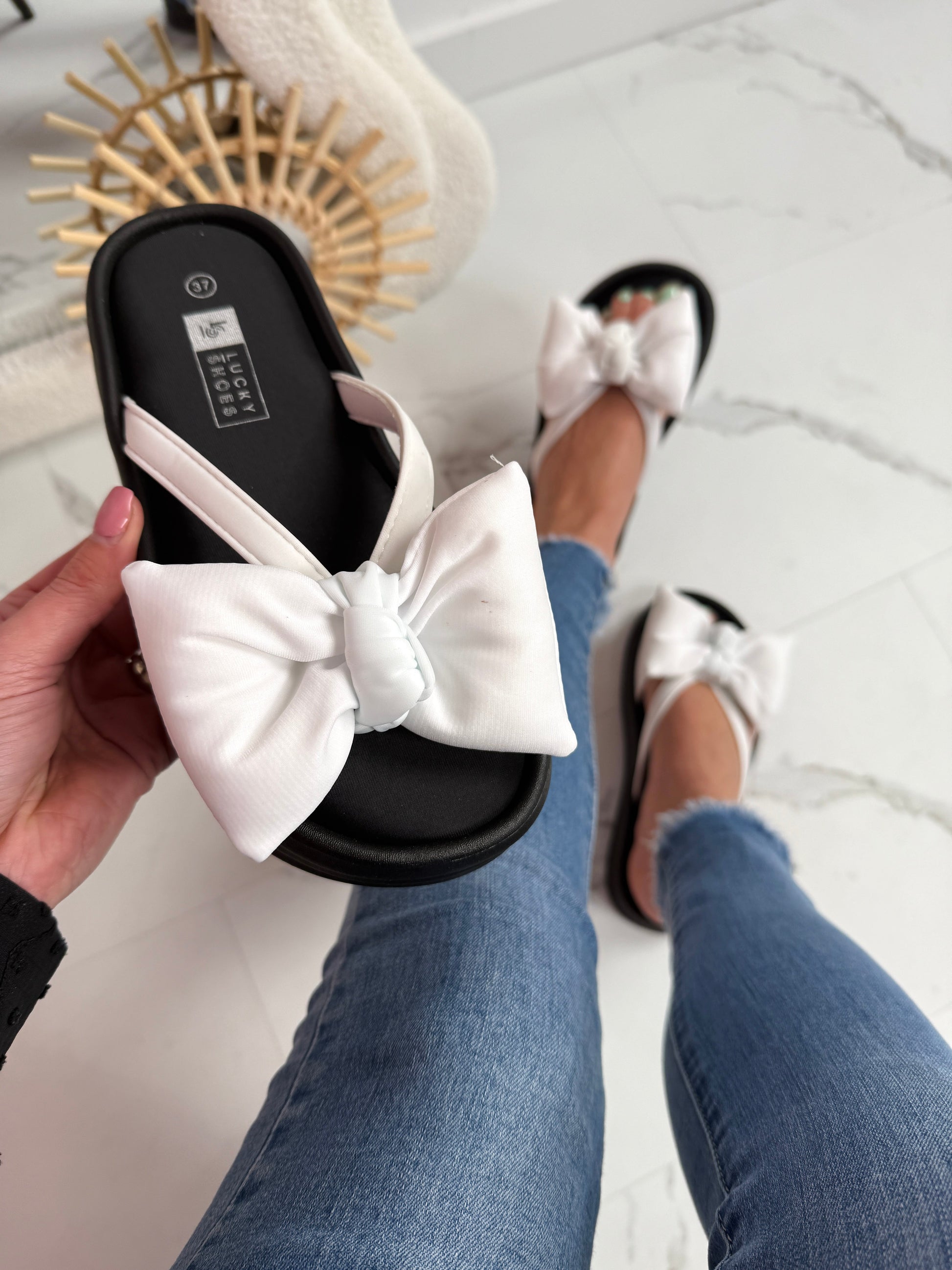 Kathleen White Slipper