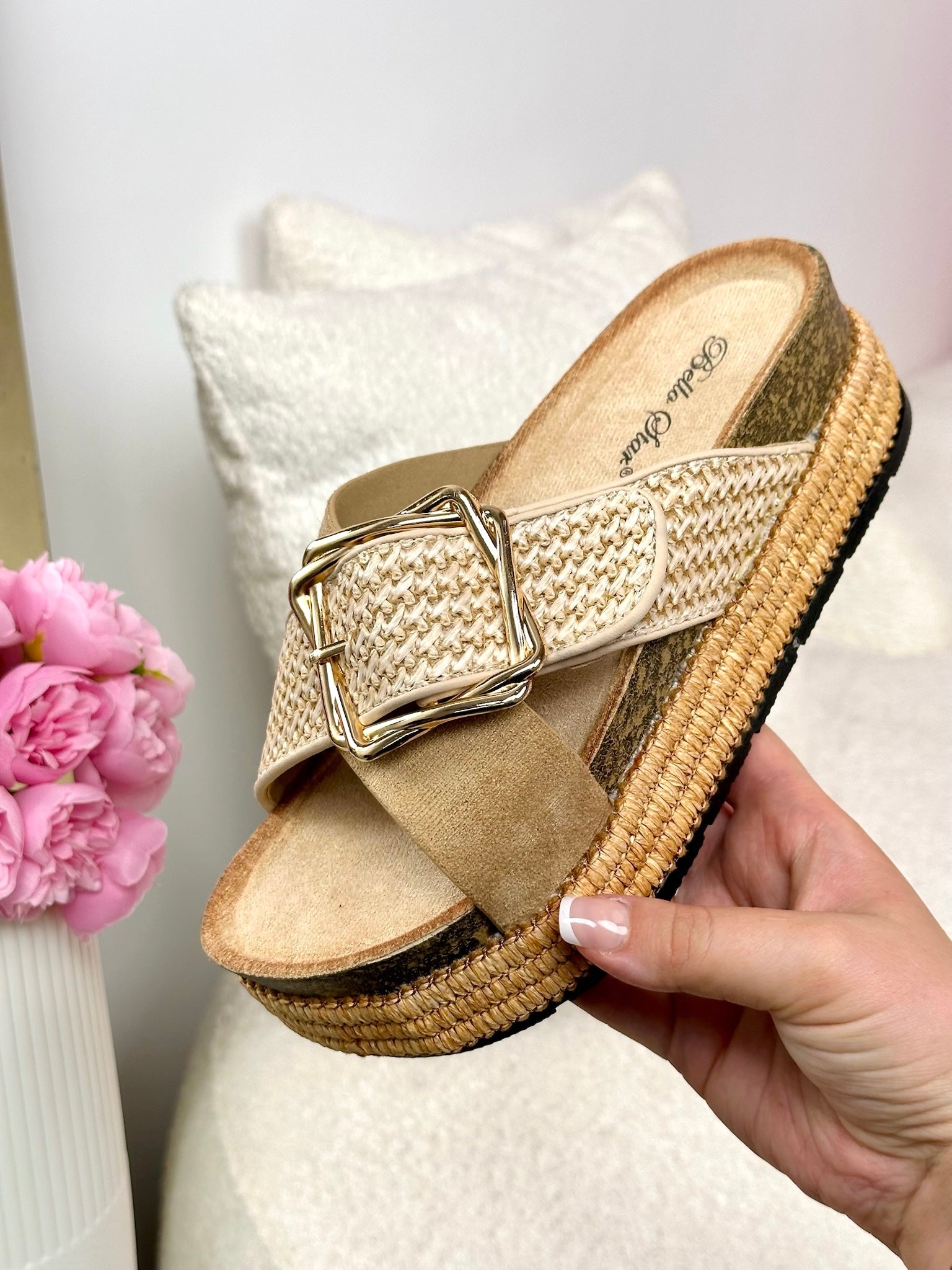 Felicia Khaki Slides