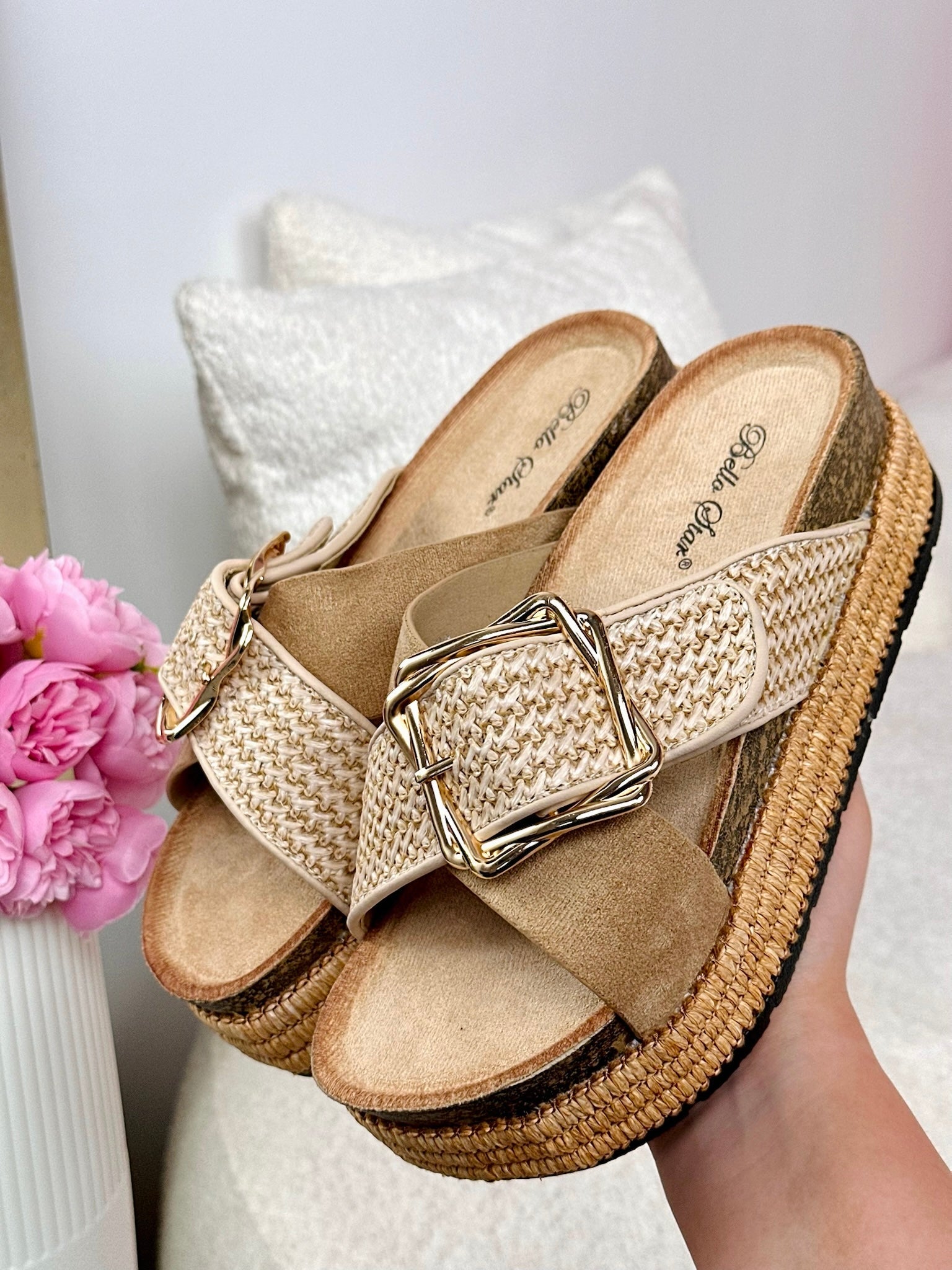 Felicia Khaki Slides