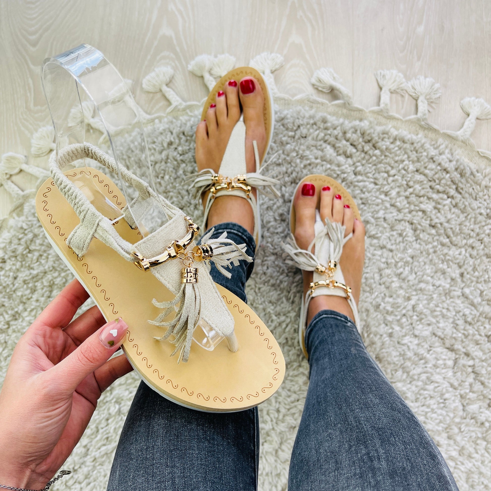 Fringle Beige Sandaal