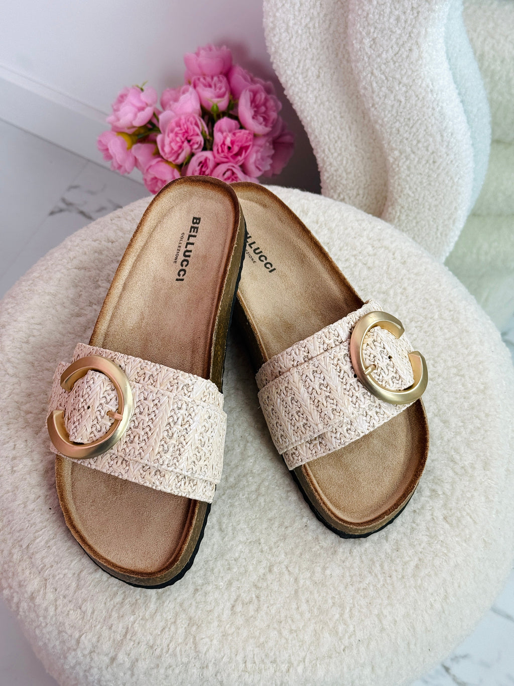 Malike Beige Slides