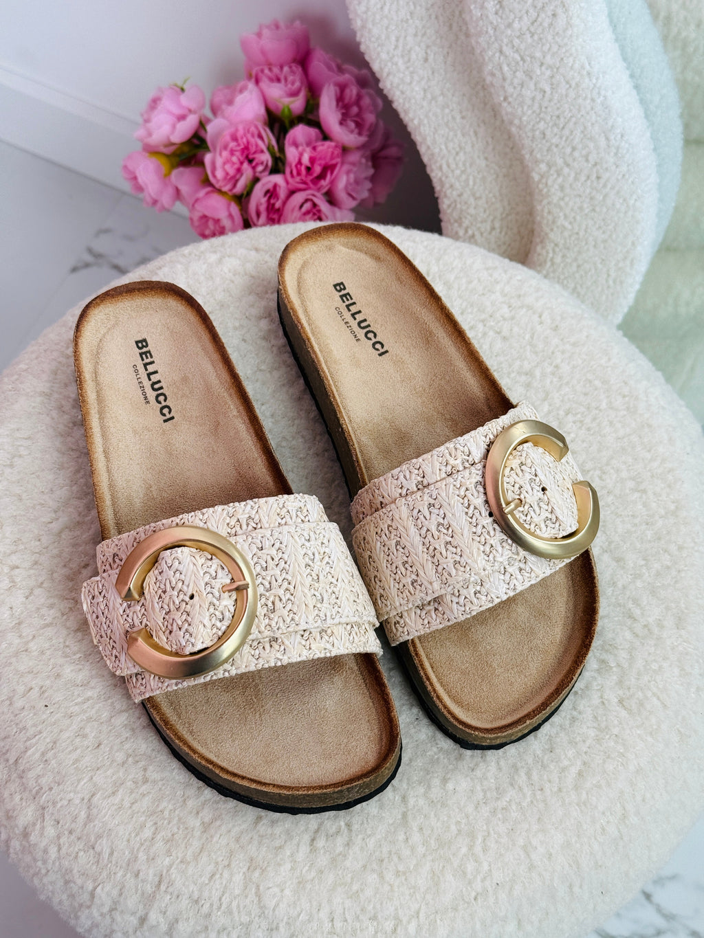 Malike Beige Slides
