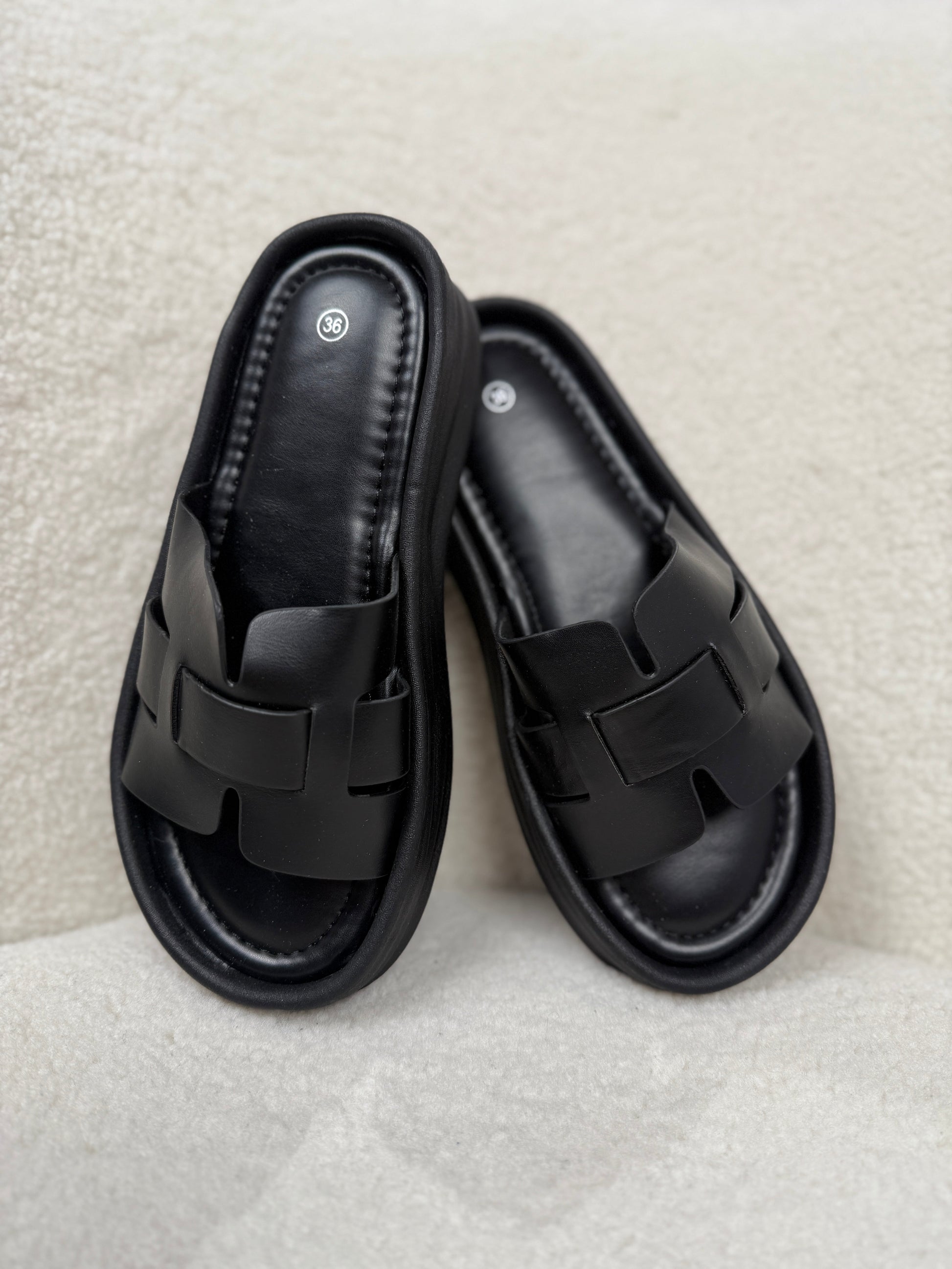Ines Black Slipper