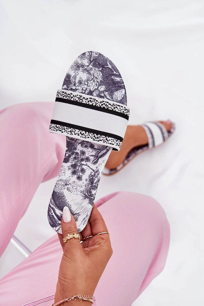 Sienna White Slides