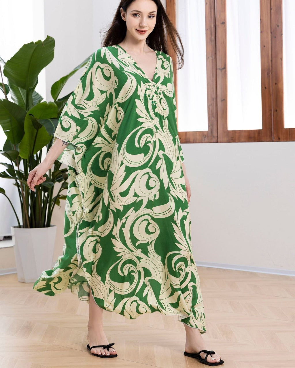 Maya™ | Maxi jurk met V-hals