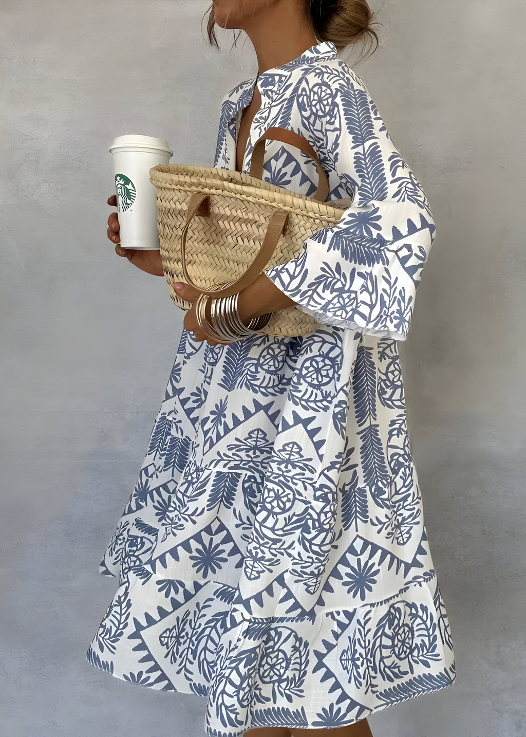 Idalina™ | Modieuze Jurk met Print